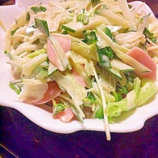 レタスと魚肉ソーセージ サラダ☆